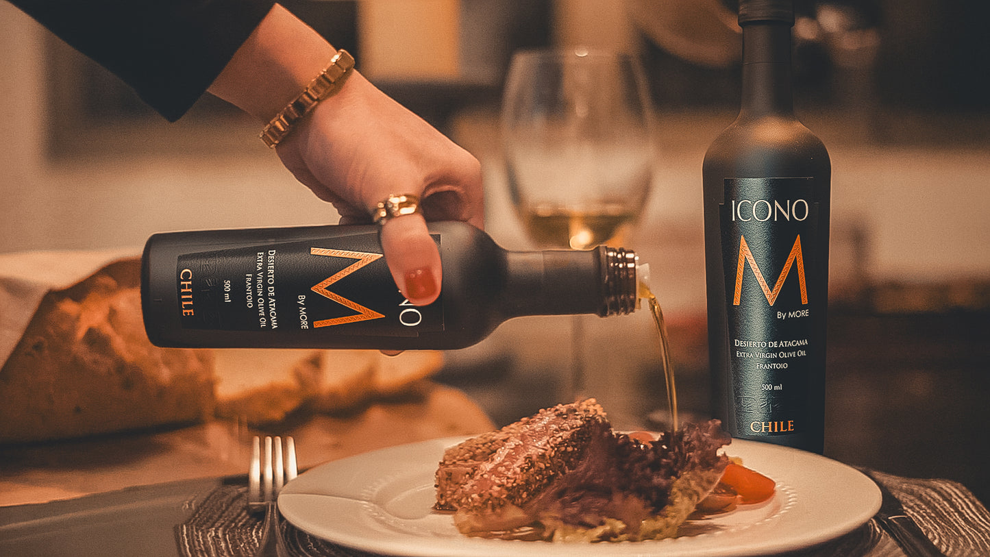 Ultra-premium Chilean olive oil ICONO by MORE culinary use